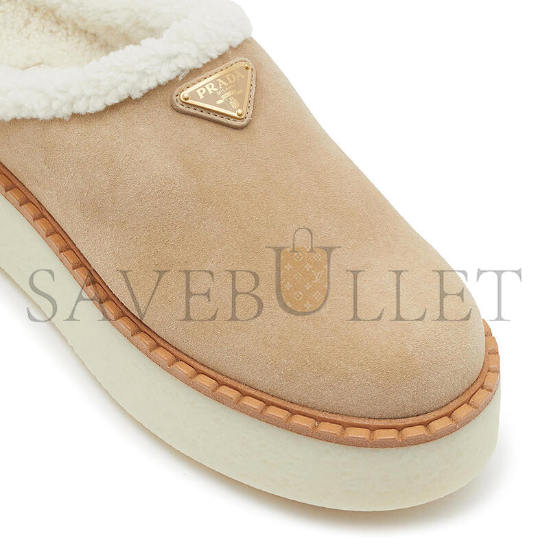 Pra*a suede shearling slippers 1s715n